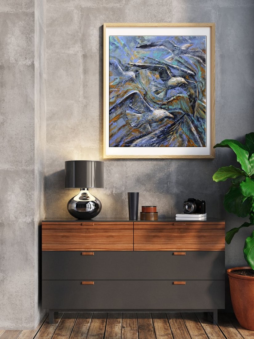 Oil painting Sea birds Sergey Voichenko - 3