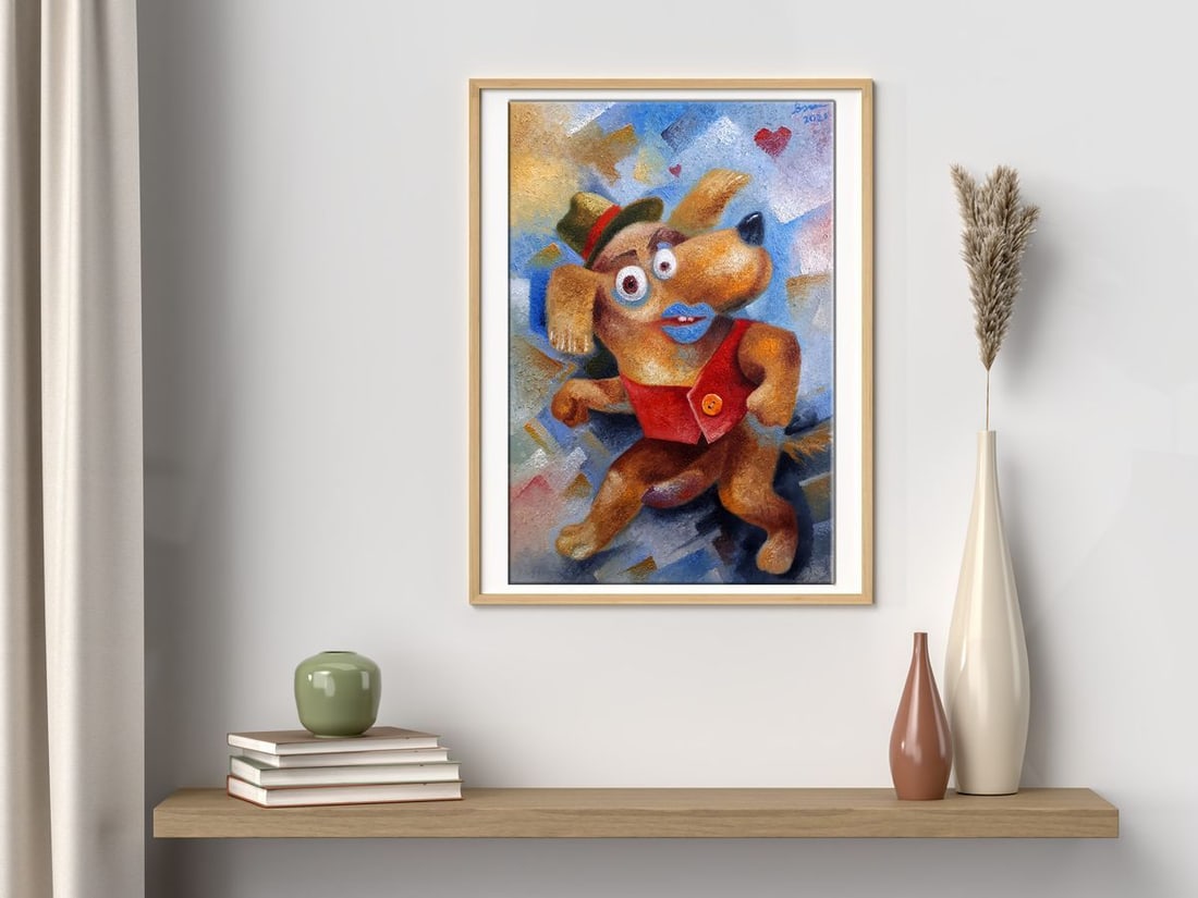 Oil painting Spring dog Sergey Voichenko - 2