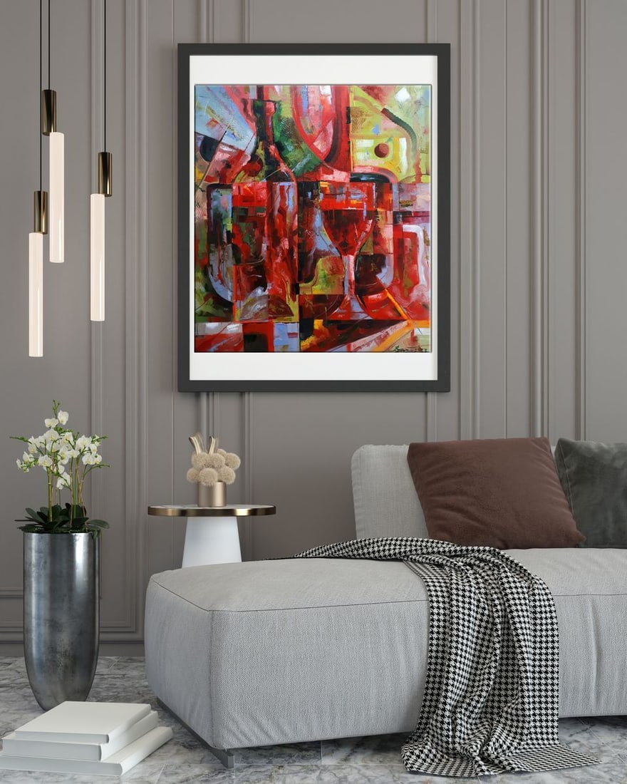 Oil painting Cherry wine Sergey Voichenko - 3