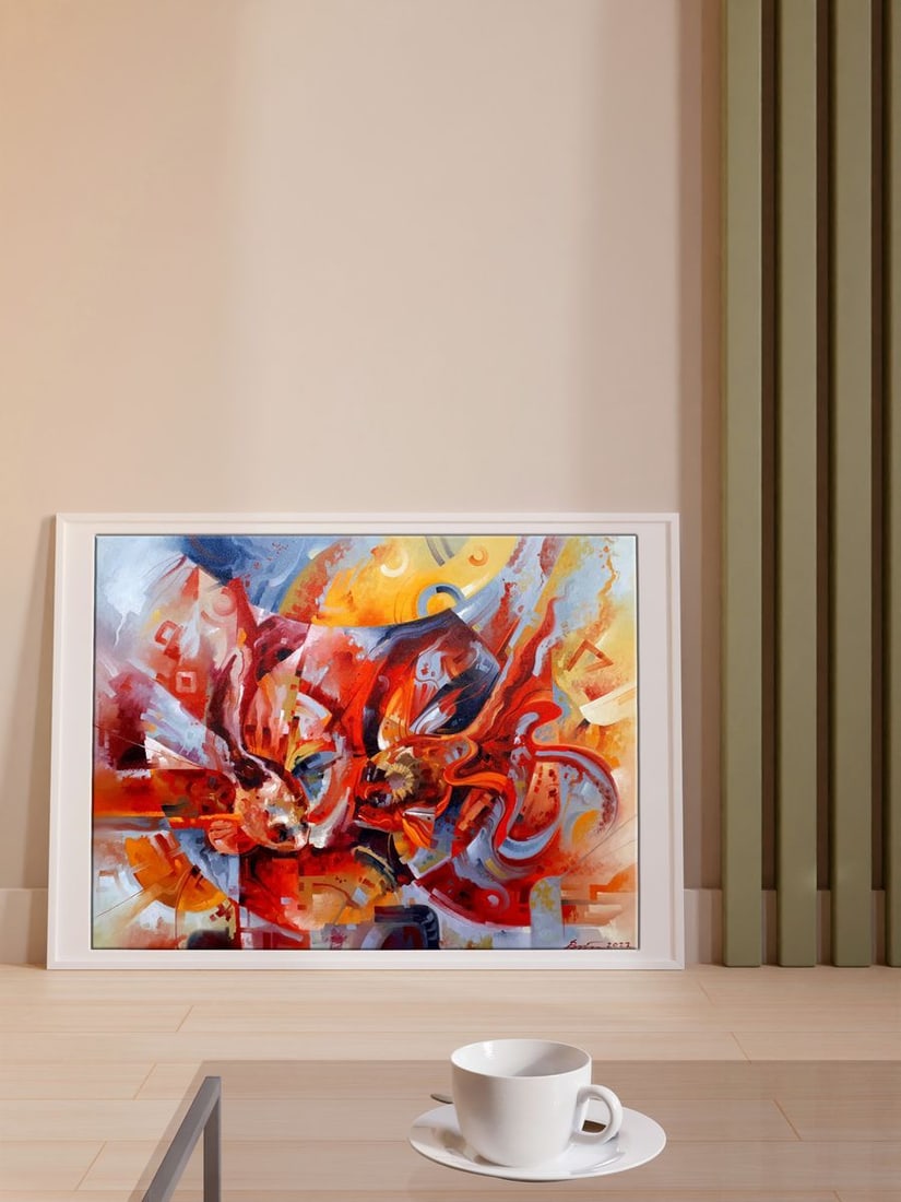 Oil painting Goldfish in a round aquarium Sergey Voichenko - 3