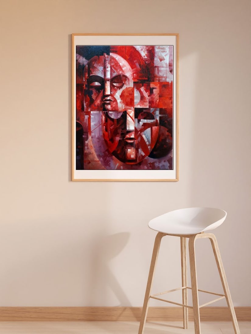 Oil painting Masks in red Sergey Voichenko - 2