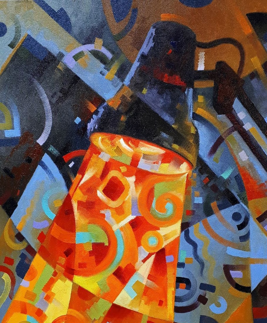 Oil painting Night lamp Sergey Voichenko - 4