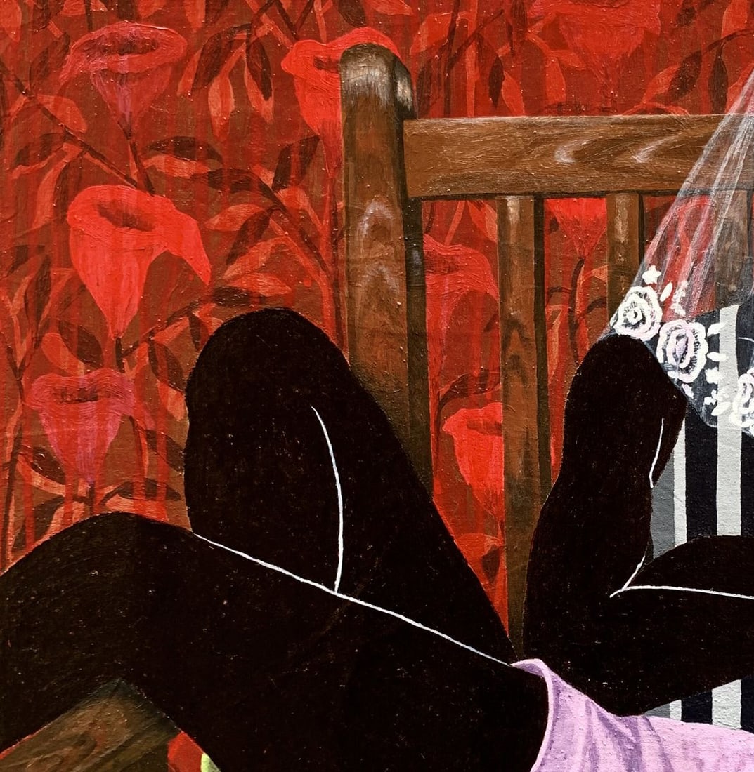 Acrylic painting Under the veil of peace Akintomide Akinshola - 4