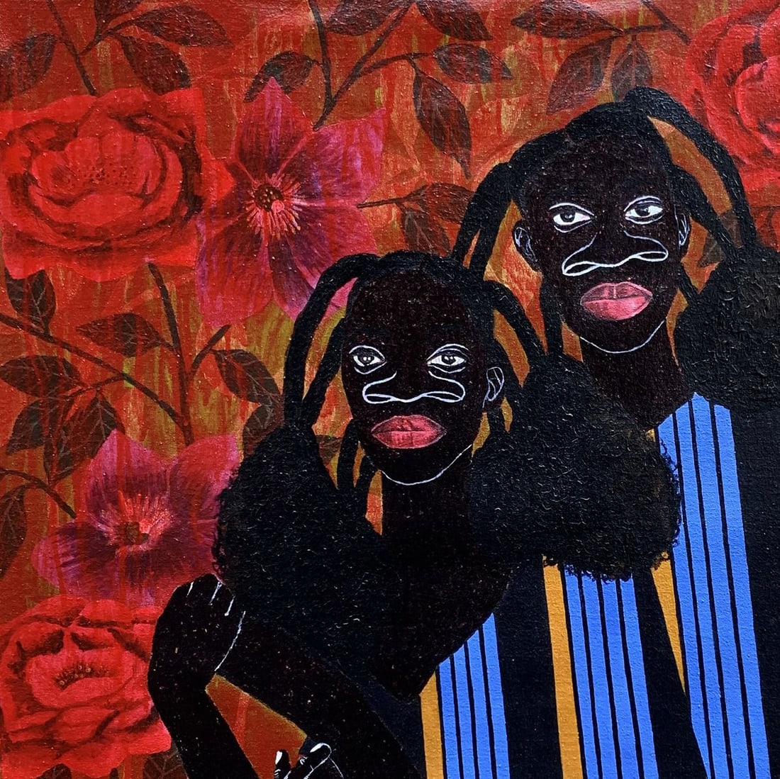 Acrylic painting We Hold Each Other Akintomide Akinshola - 4