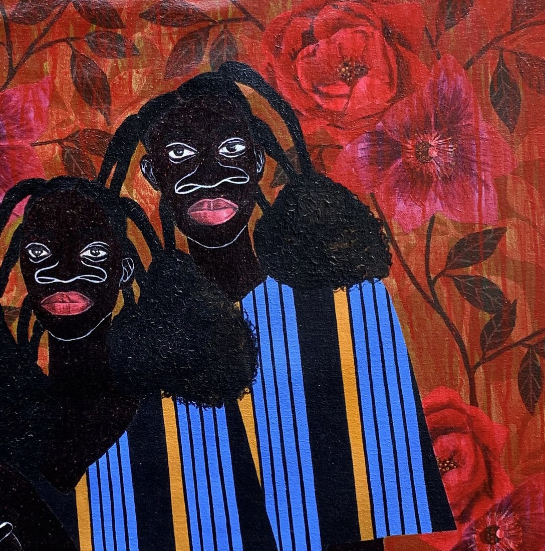 Acrylic painting We Hold Each Other Akintomide Akinshola - 5