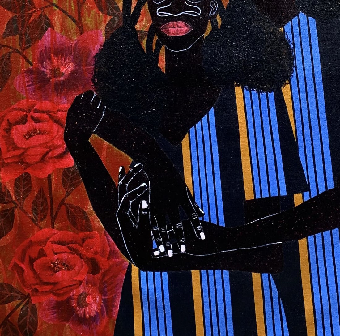 Acrylic painting We Hold Each Other Akintomide Akinshola - 6