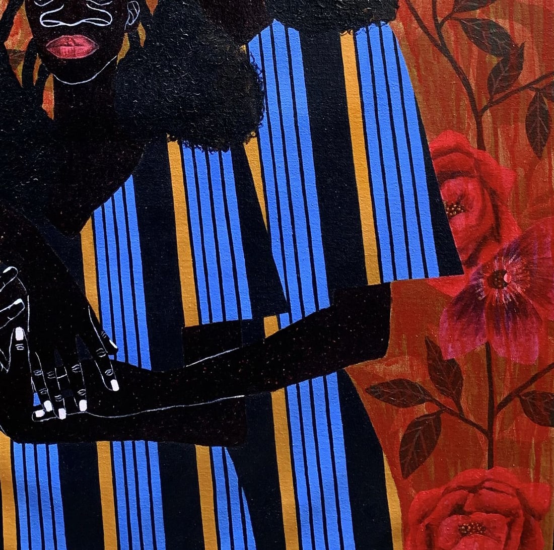 Acrylic painting We Hold Each Other Akintomide Akinshola - 7