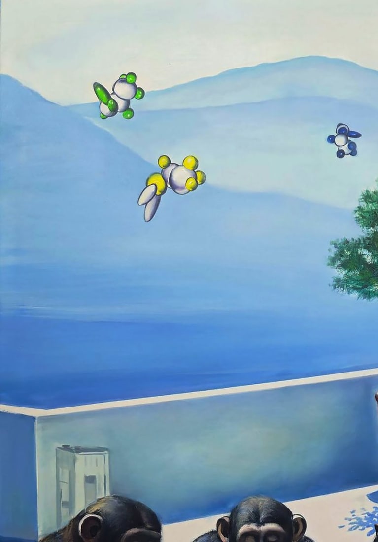 Oil painting Monkeys on vacation Igor Konovalov - 6