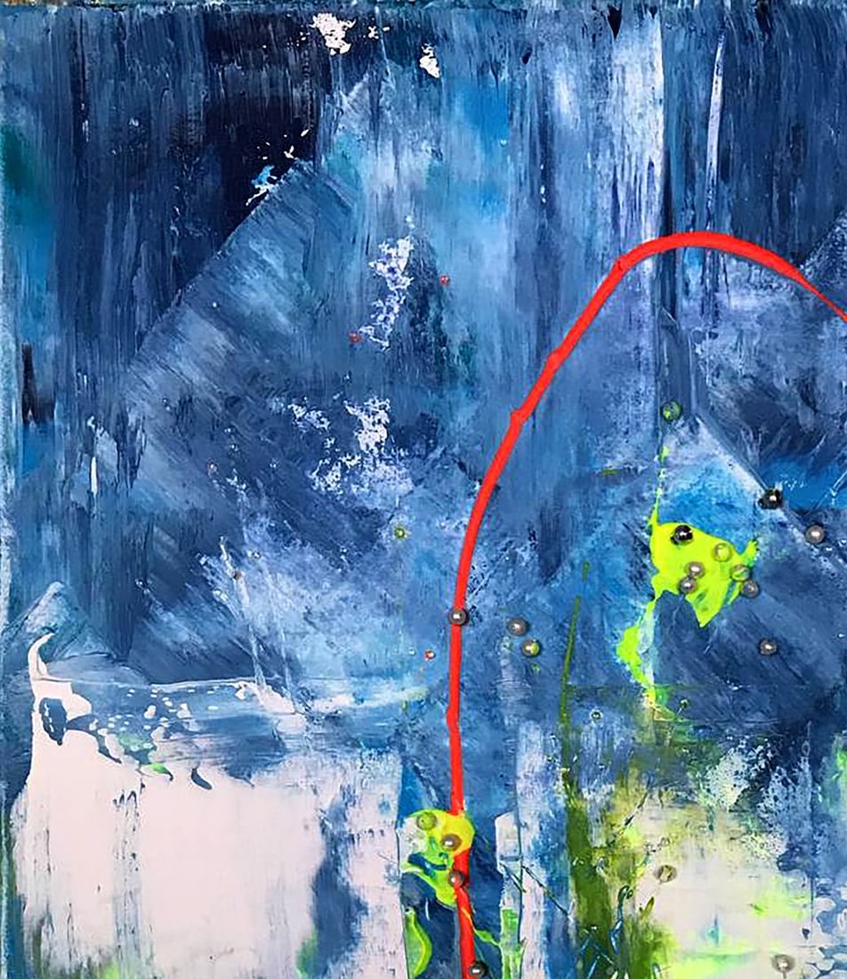 Acrylic painting Torn beads Olga Melezhik - 4
