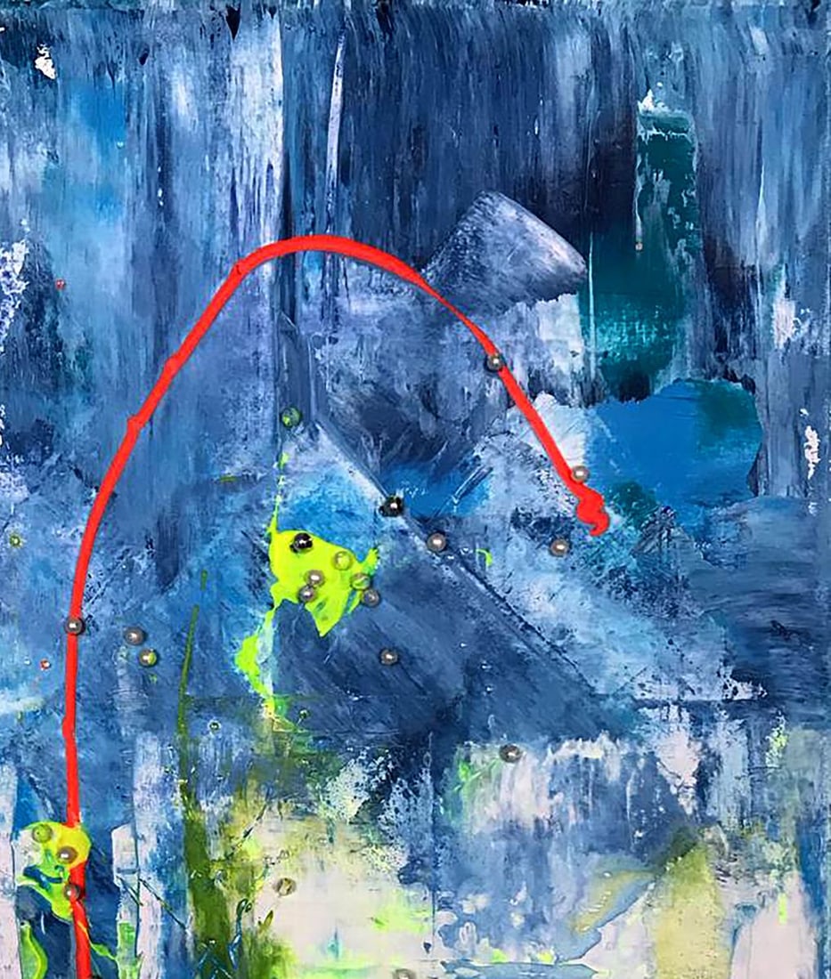 Acrylic painting Torn beads Olga Melezhik - 5