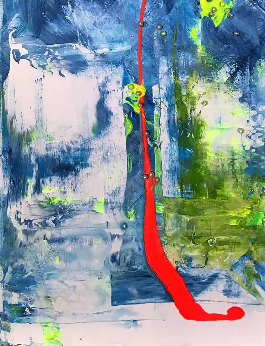 Acrylic painting Torn beads Olga Melezhik - 6