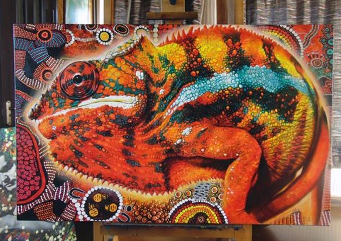 Oil painting Chameleon Goncharenko S. - 9