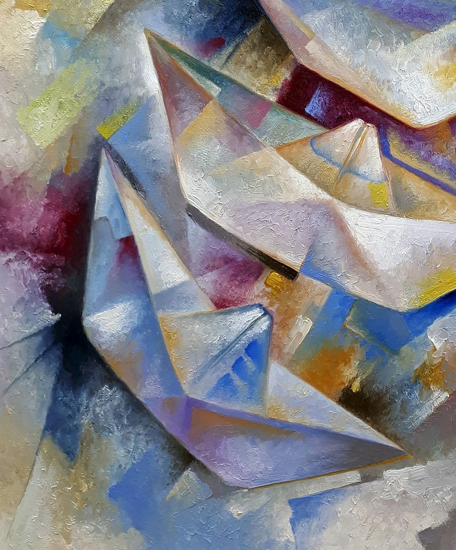 Oil painting Paper boats Sergey Voichenko - 6