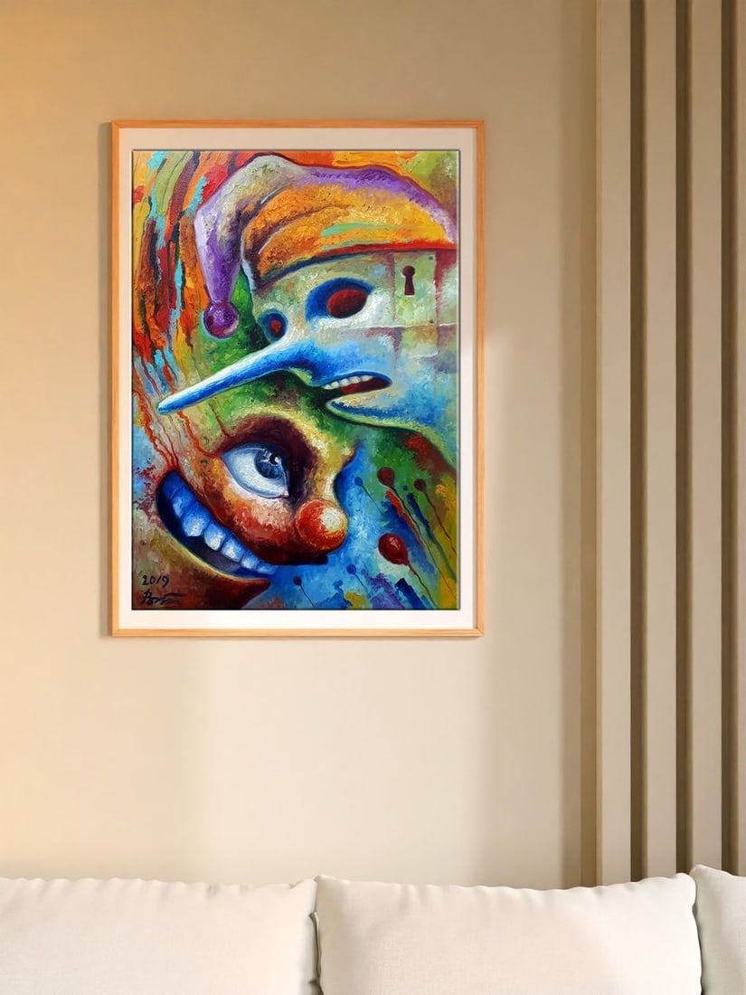 Oil painting Pinocchio and the red-haired clown Sergey Voichenko - 2