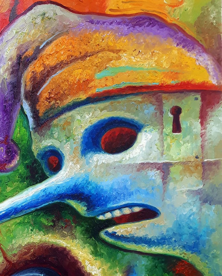 Oil painting Pinocchio and the red-haired clown Sergey Voichenko - 5