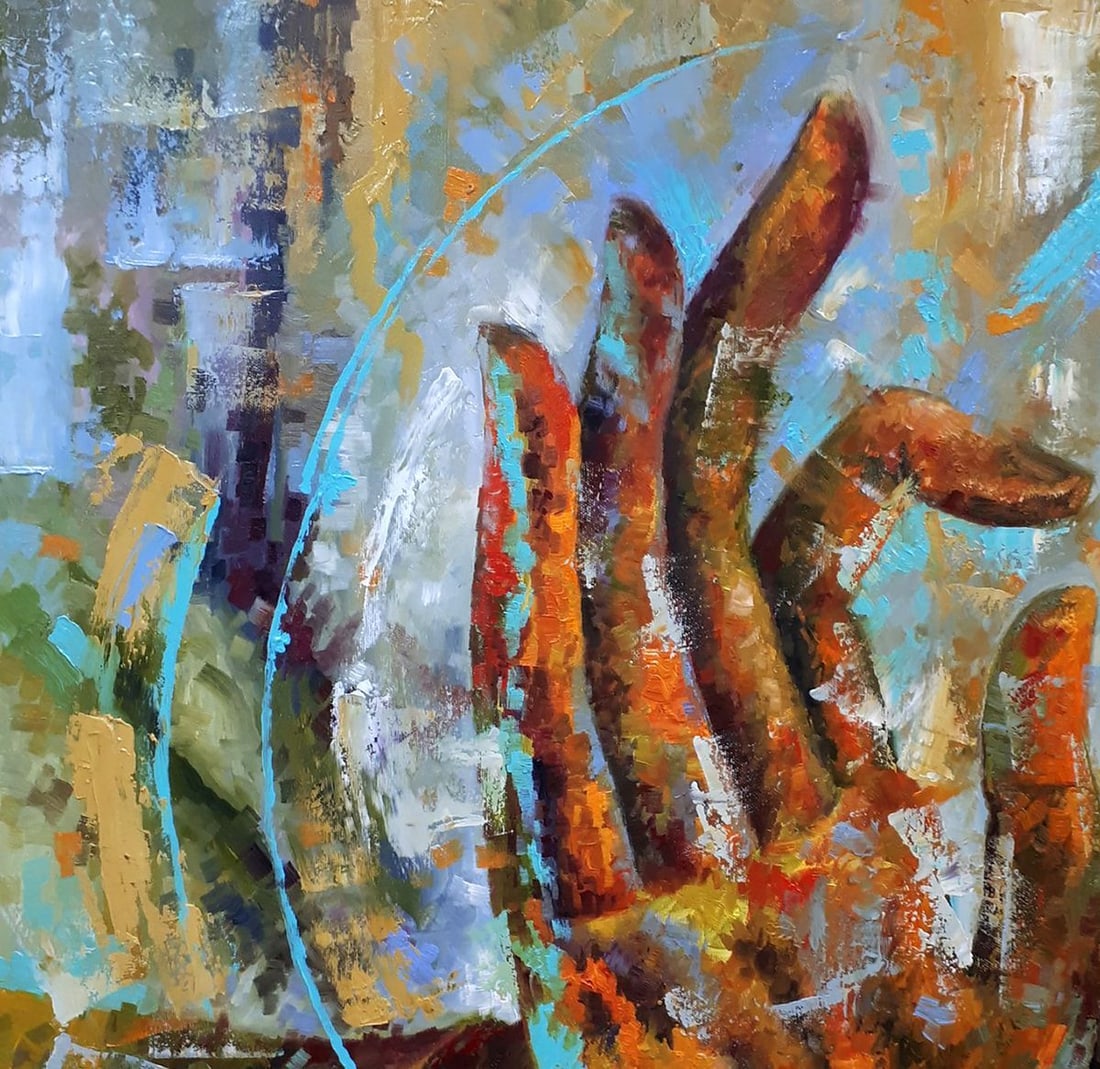 Oil painting Buddha's hand Sergey Voichenko - 4