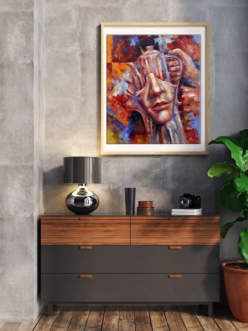 Oil painting Yes but first the coffee Sergey Voichenko - 2