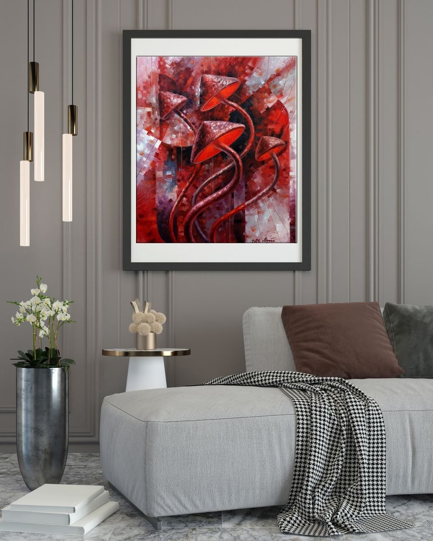 Oil painting Red in gray Sergey Voichenko - 2