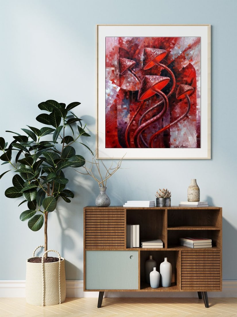 Oil painting Red in gray Sergey Voichenko - 3
