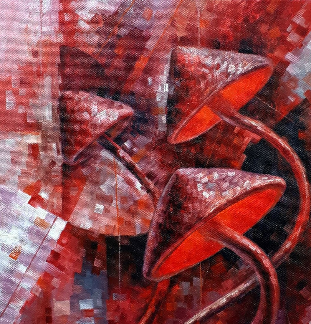 Oil painting Red in gray Sergey Voichenko - 4