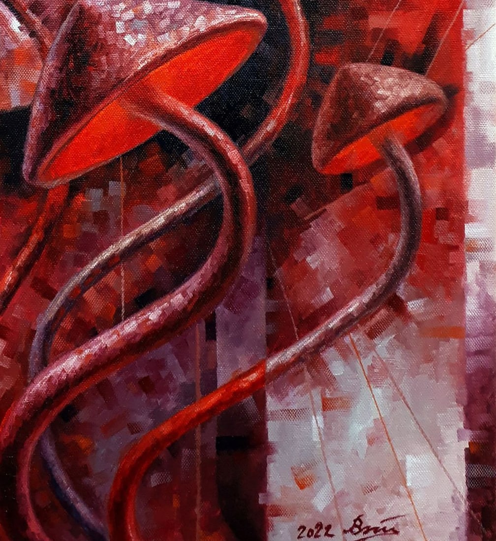 Oil painting Red in gray Sergey Voichenko - 7