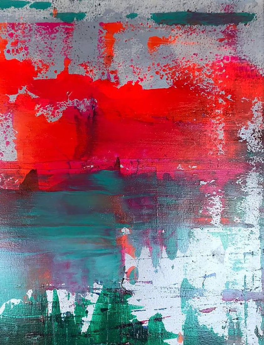 Acrylic painting Forest Lake Melezhik Olga - 5