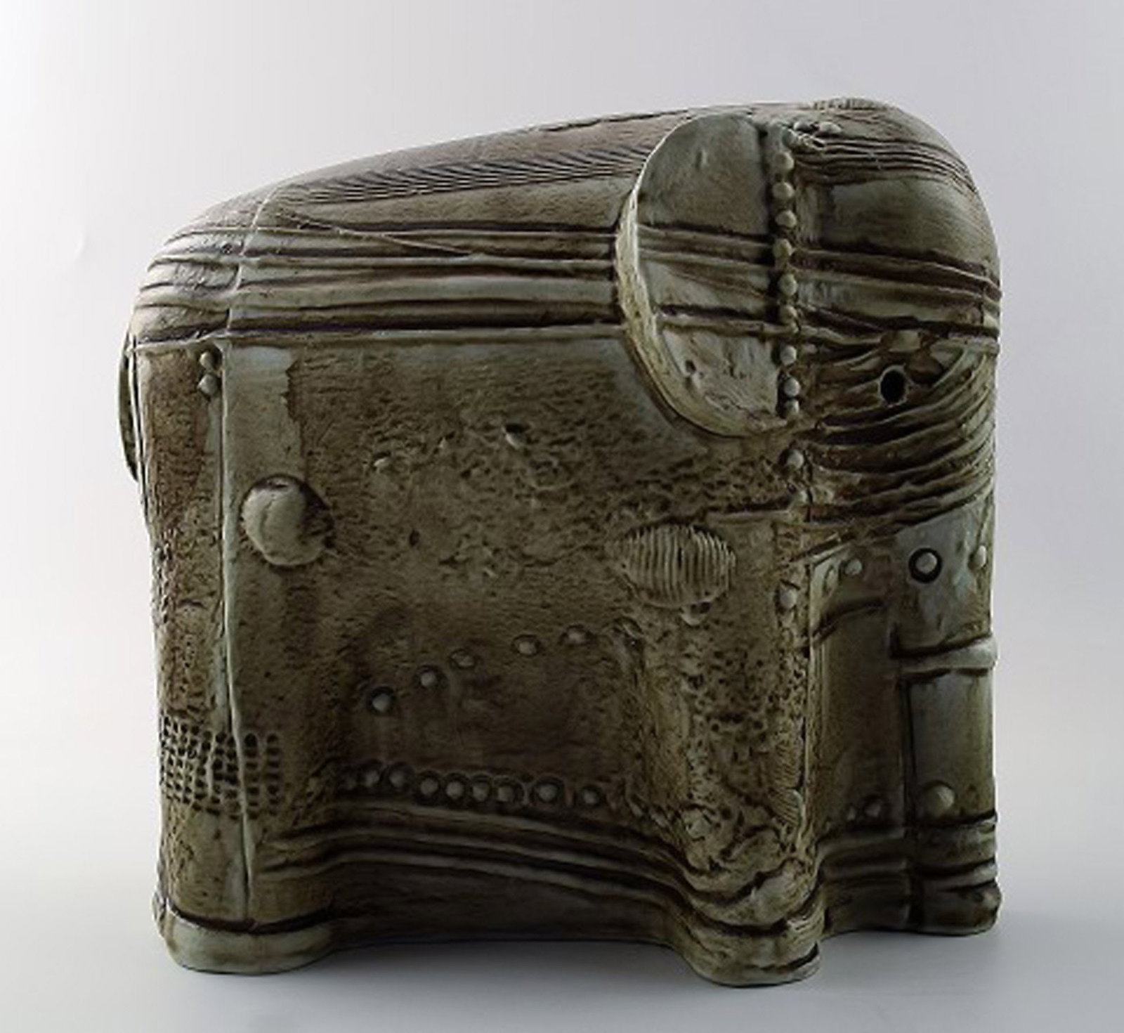 Rorstrand Bertil Vallien four elephants, ceramics. - 3