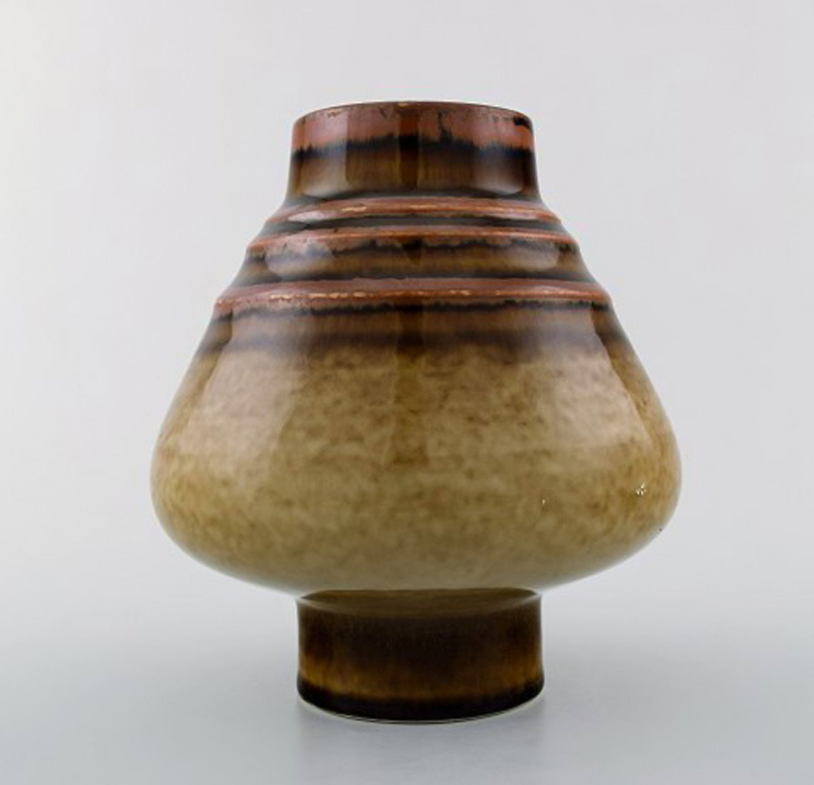 Retro vase, stoneware, Olle Alberius, Rorstrand. 1970 s. - 3