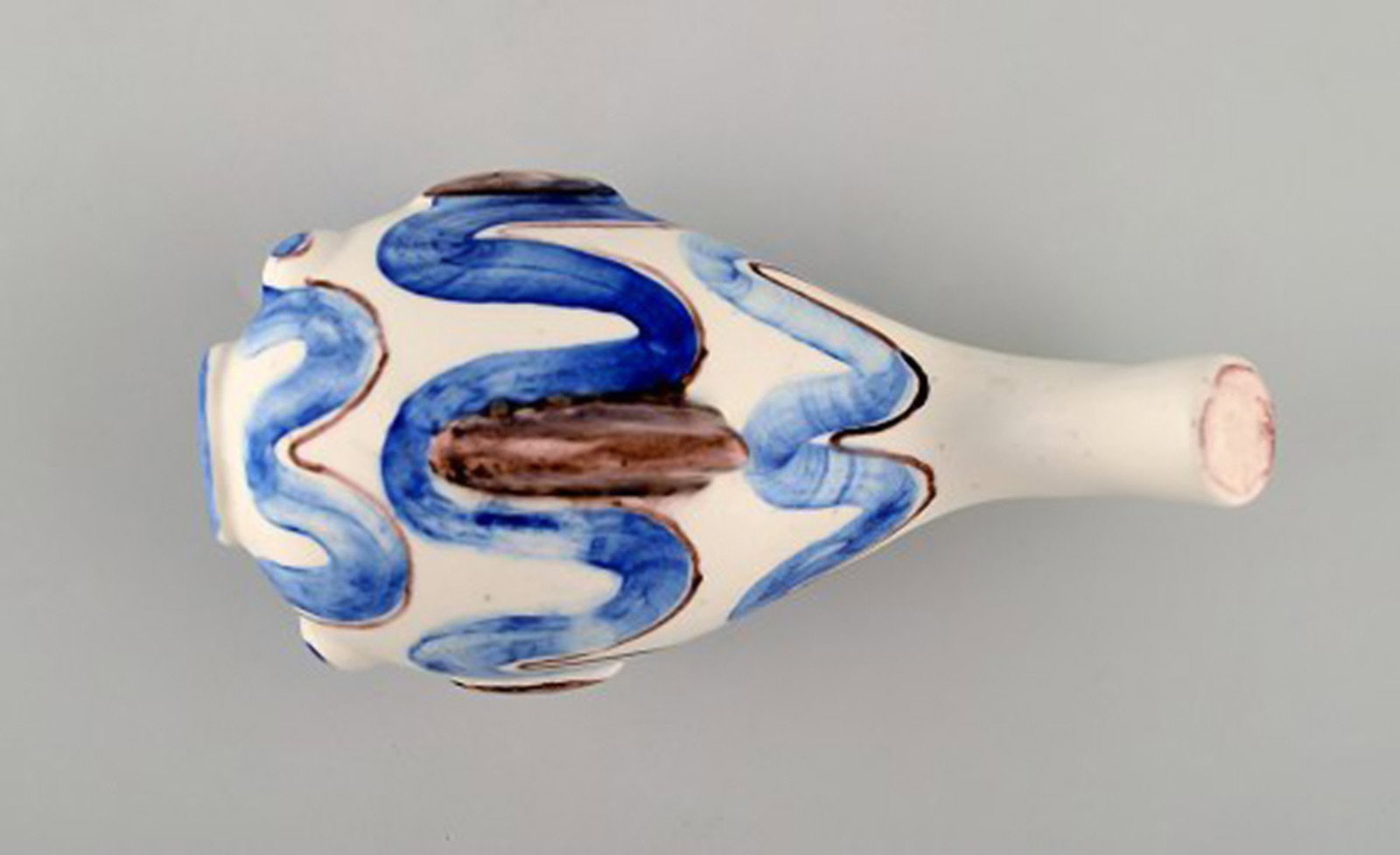 GUN VON WITTROCK for RØRSTRAND. Unique sculpture. Fish in glazed ceramics. Mid 20th century. - 4