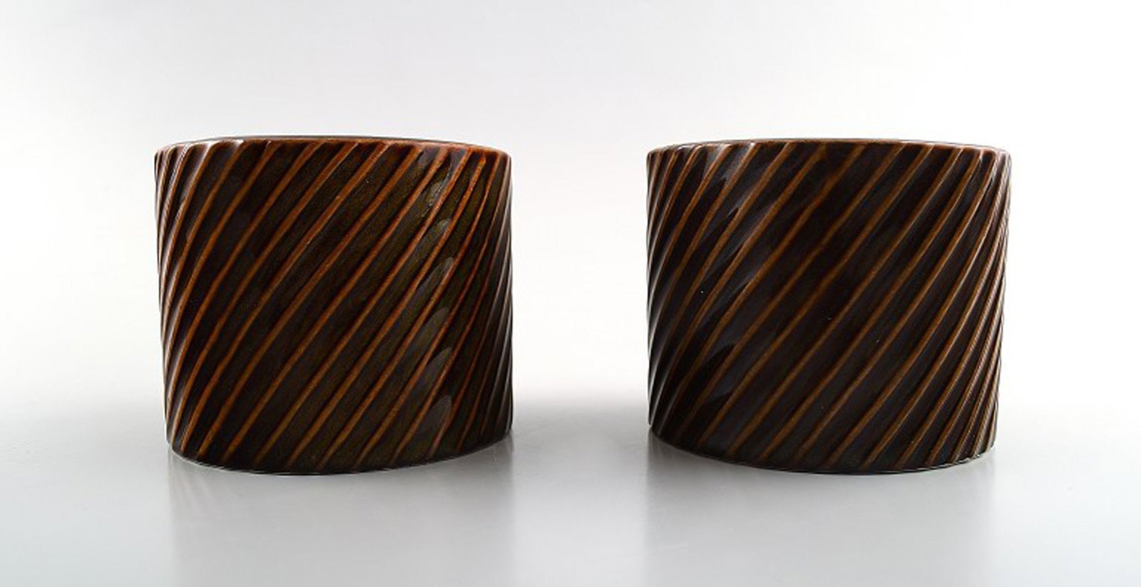 Stig Lindberg, Gustavsberg, "Domino" pair of vases in ceramic. (1 of 5)