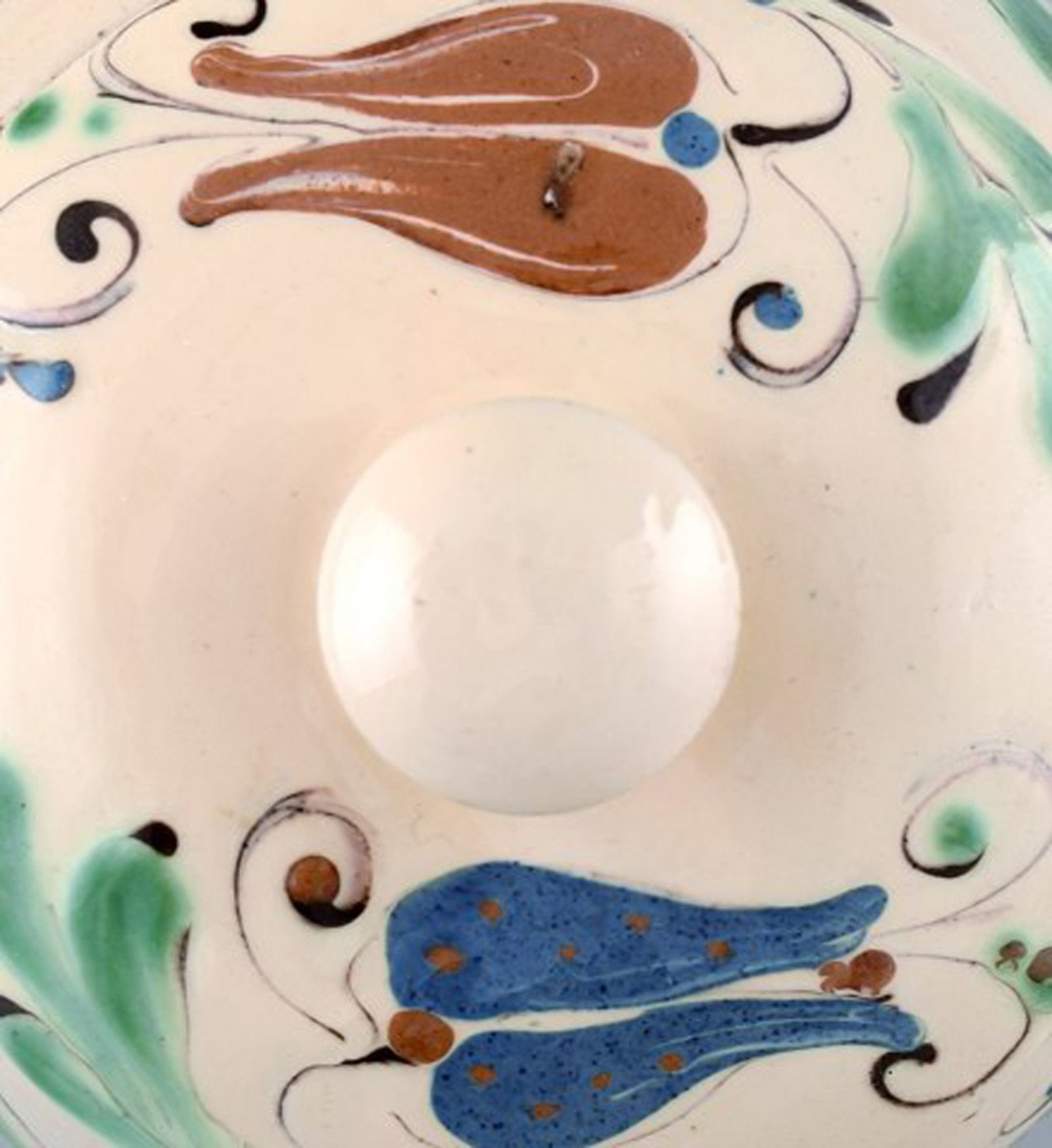 Kahler, Denmark, glazed lidded bowl with handles, stoneware. - 6