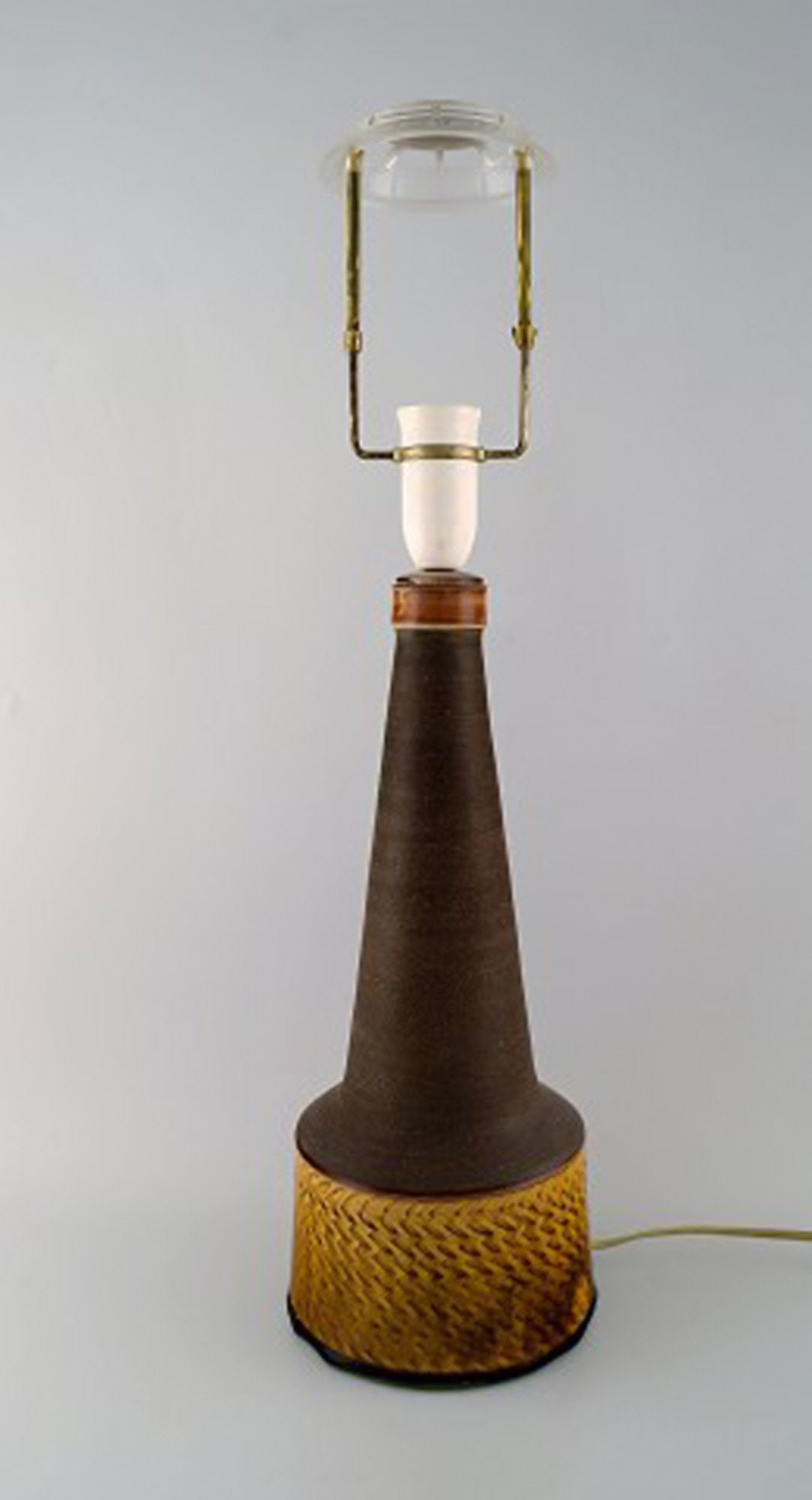 Nils Kahler for Kahler, HAK. A pair of large glazed ceramic lamps. 1960's. - 3