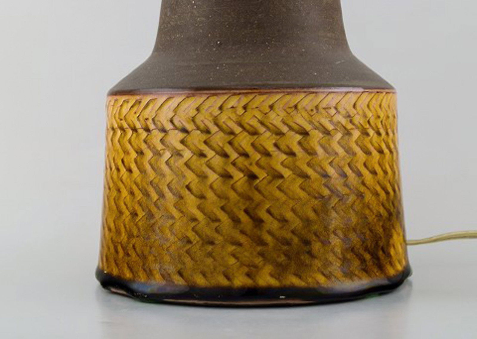 Nils Kahler for Kahler, HAK. A pair of large glazed ceramic lamps. 1960's. - 5