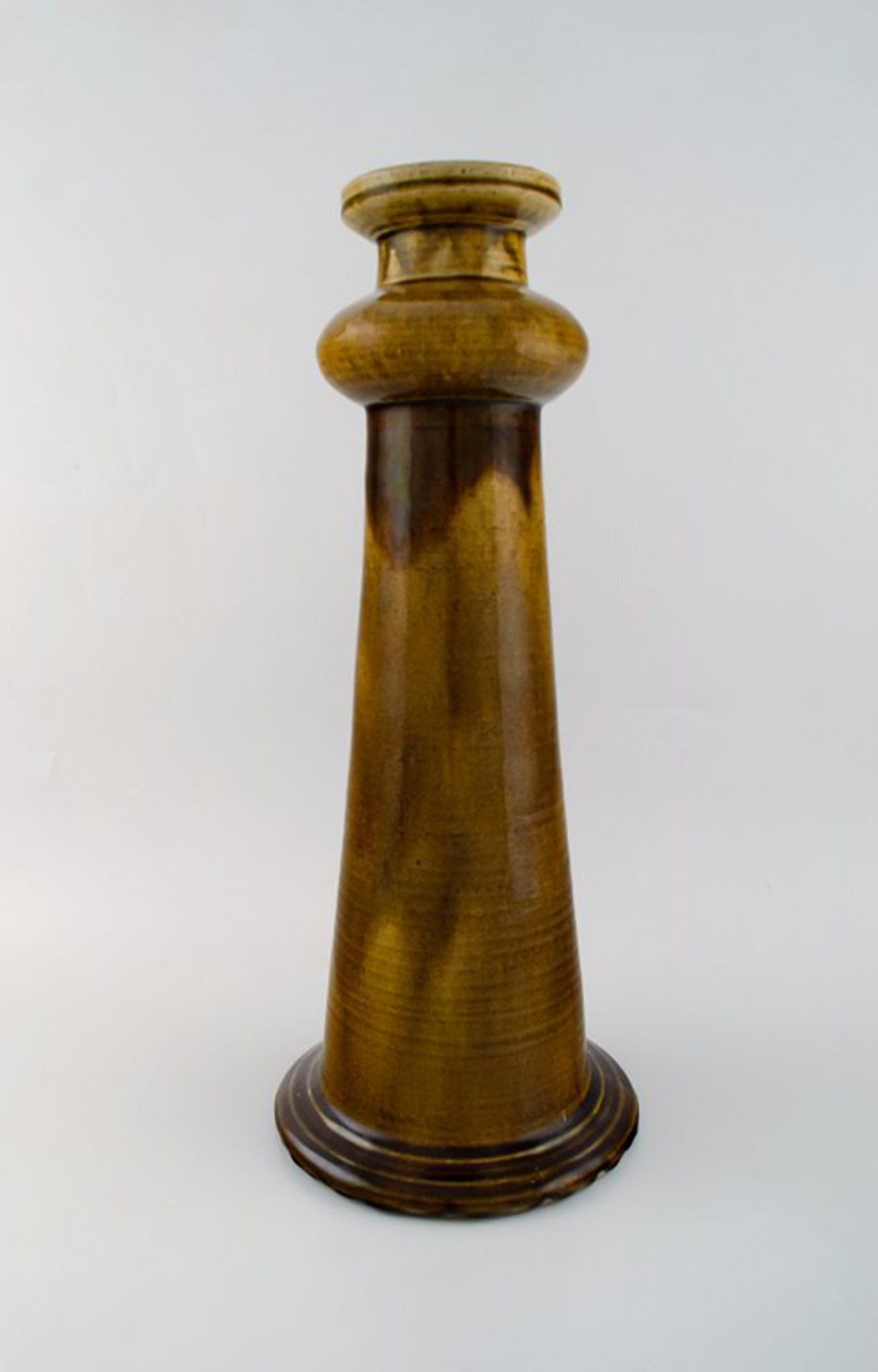 Nils Kahler for Kahler, Denmark. Colossal candle holder in glazed ceramics. Beautiful uranium glaze. - 2