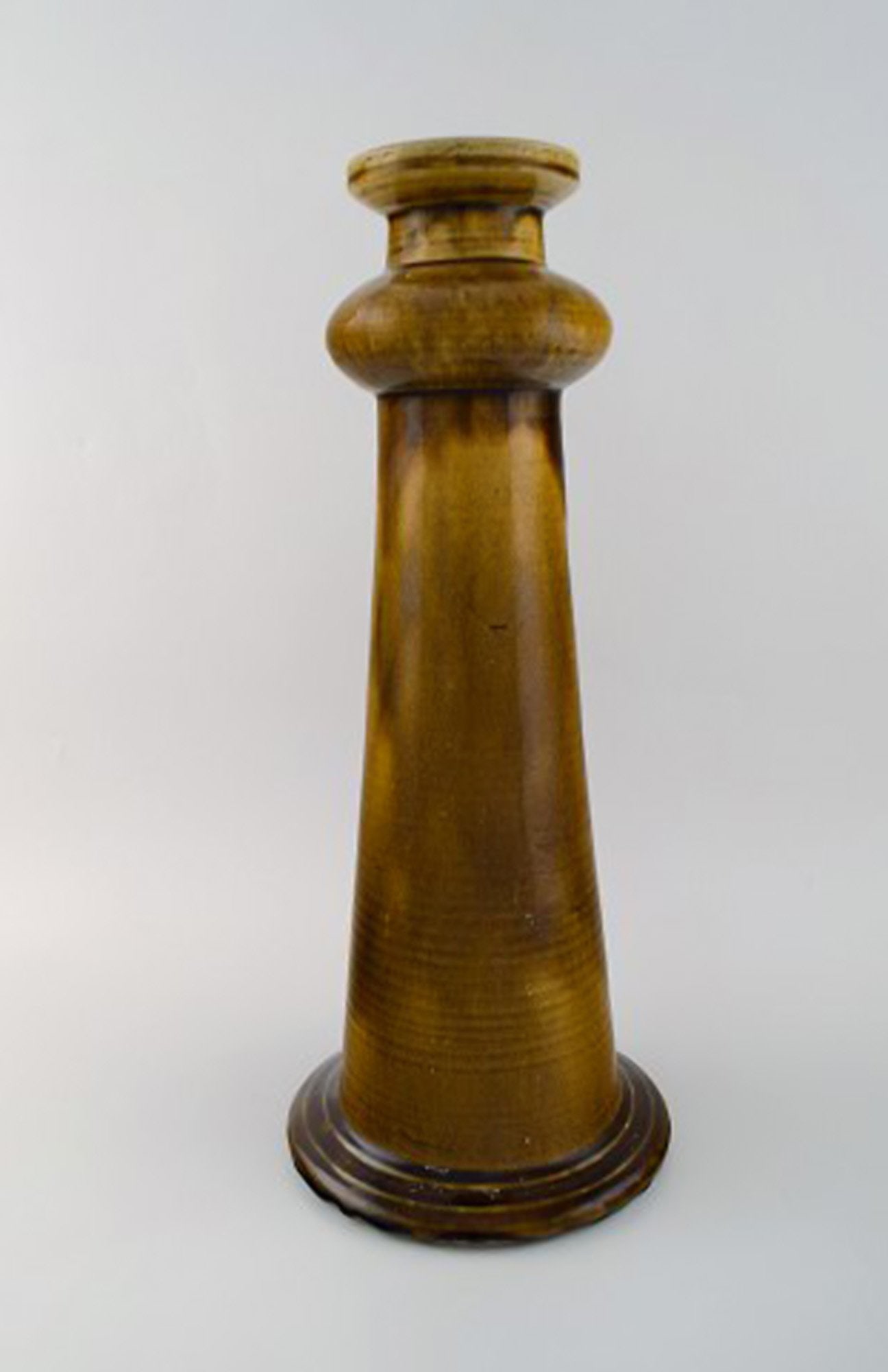 Nils Kahler for Kahler, Denmark. Colossal candle holder in glazed ceramics. Beautiful uranium glaze. - 4