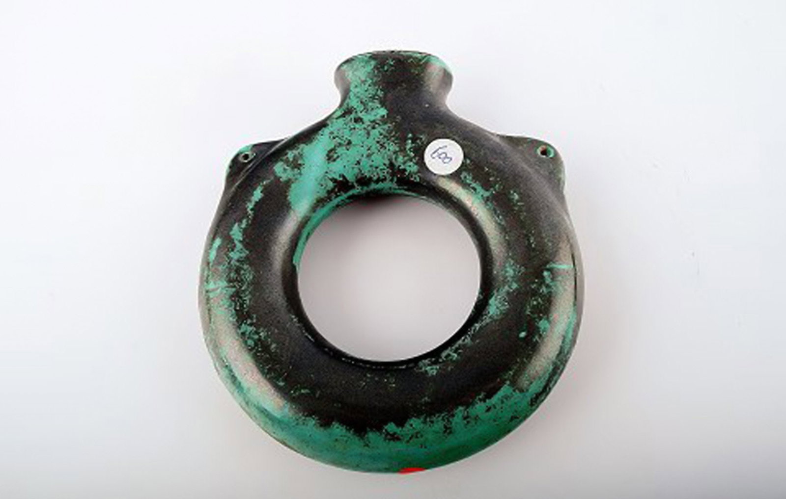 Danish, glazed stoneware wall vases. 2 pcs. in stock. - 4