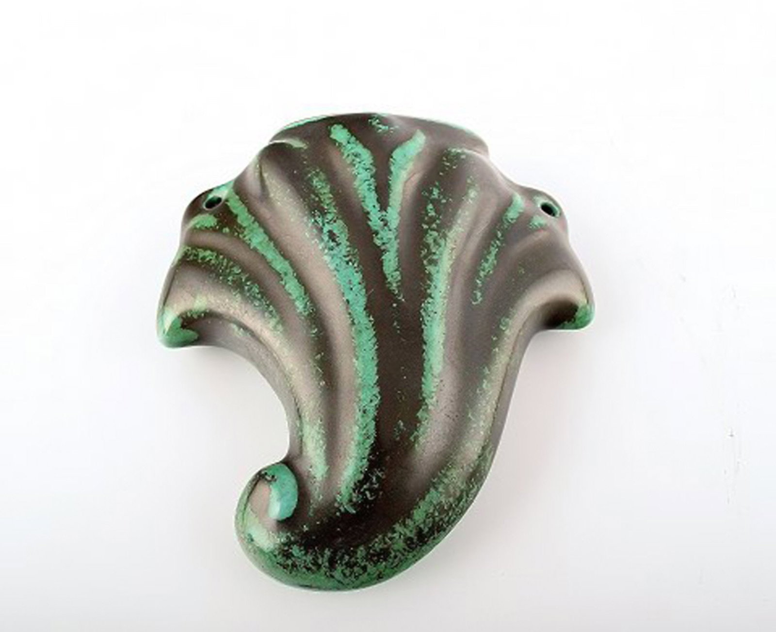 Danish, glazed stoneware wall vases. 2 pcs. in stock. - 5
