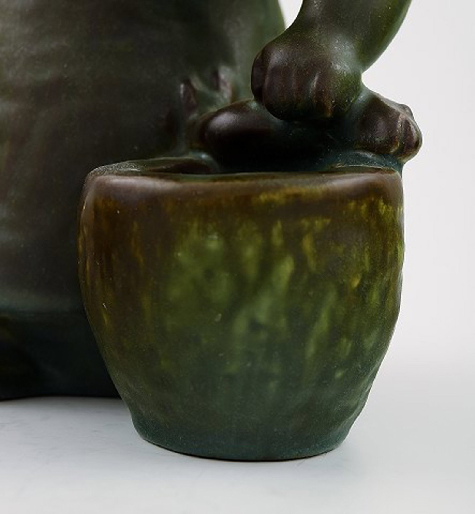 Michael Andersen pottery from Bornholm. Large figure of fisherman's wife. - 6