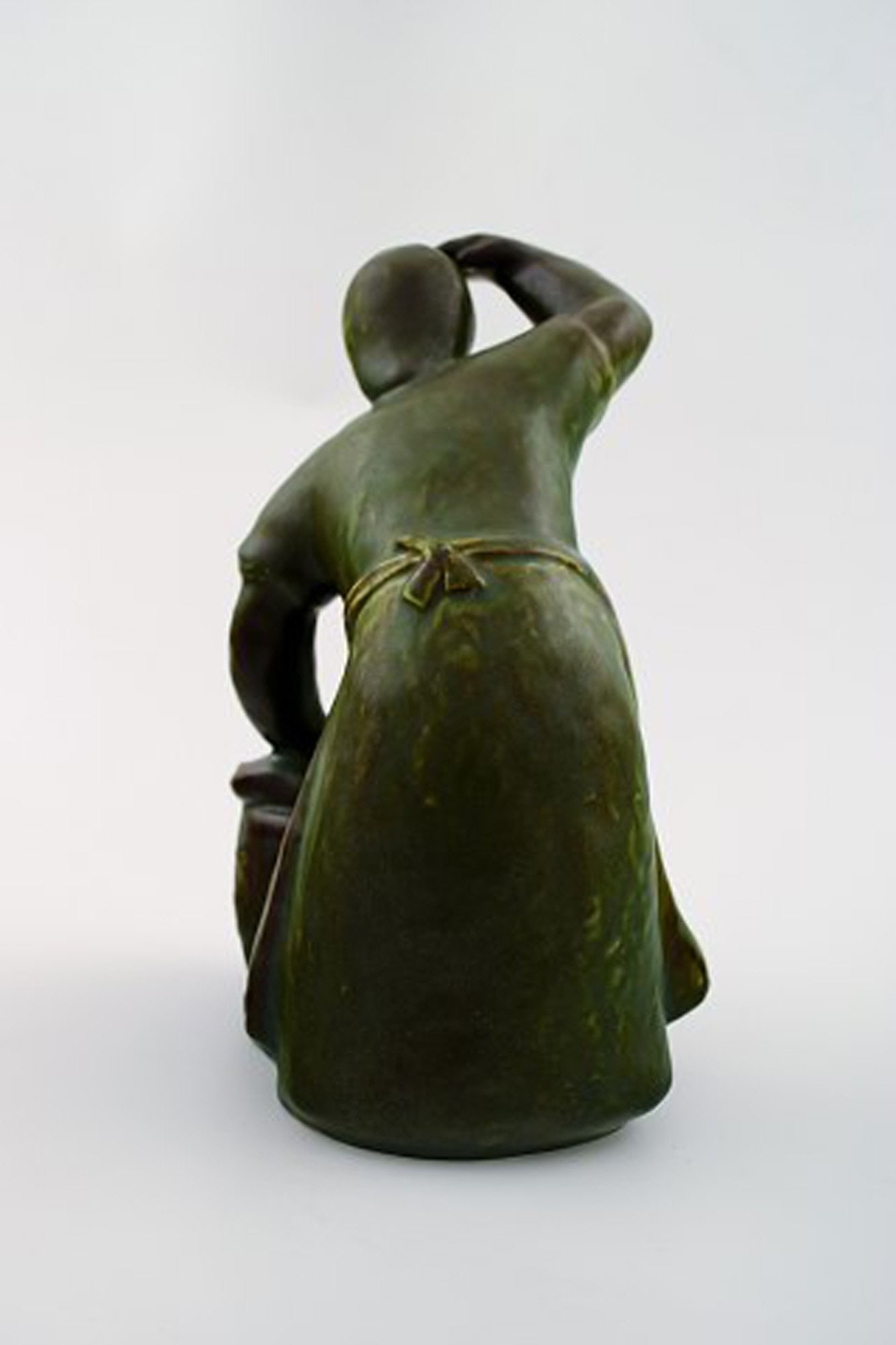 Michael Andersen pottery from Bornholm. Large figure of fisherman's wife. - 8