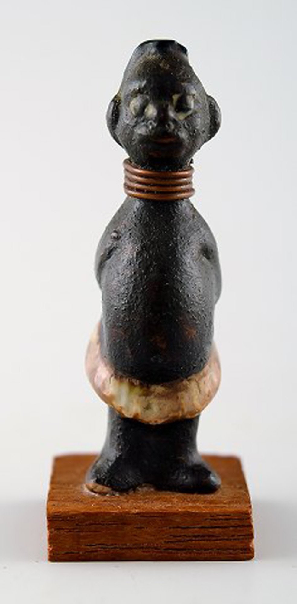 Rolf Palm, Hoganas, 3 Hottentots, unique ceramic figurines. - 4