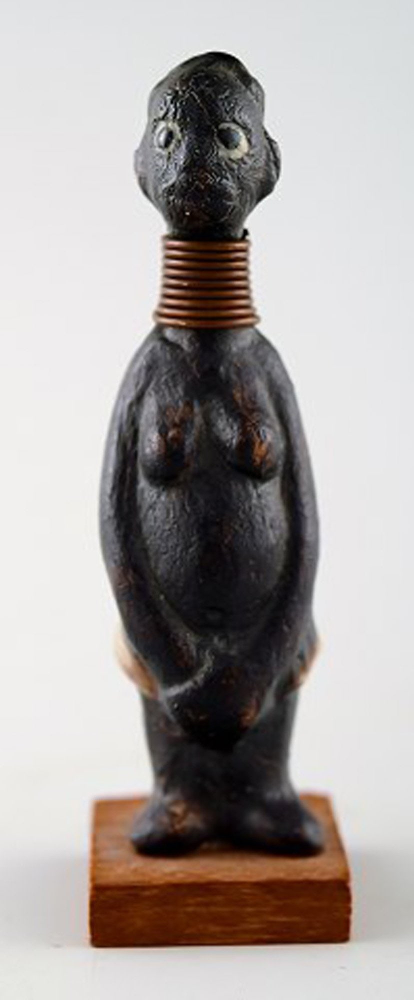 Rolf Palm, Hoganas, 3 Hottentots, unique ceramic figurines. - 5