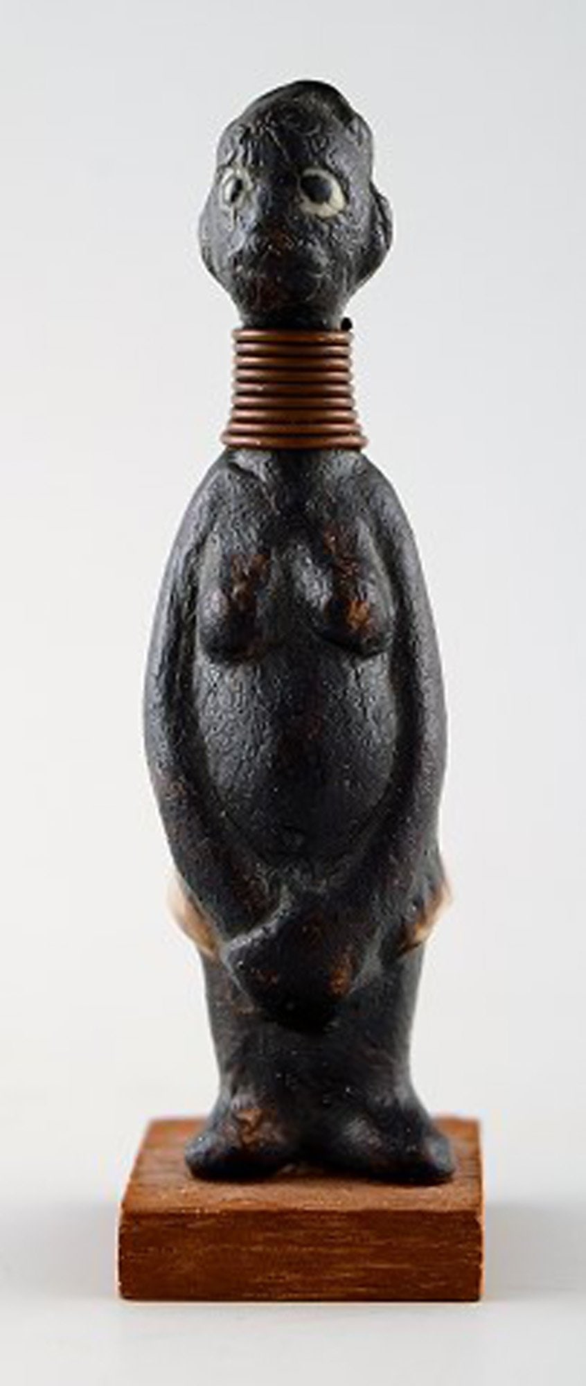 Rolf Palm, Hoganas, 3 Hottentots, unique ceramic figurines. - 5