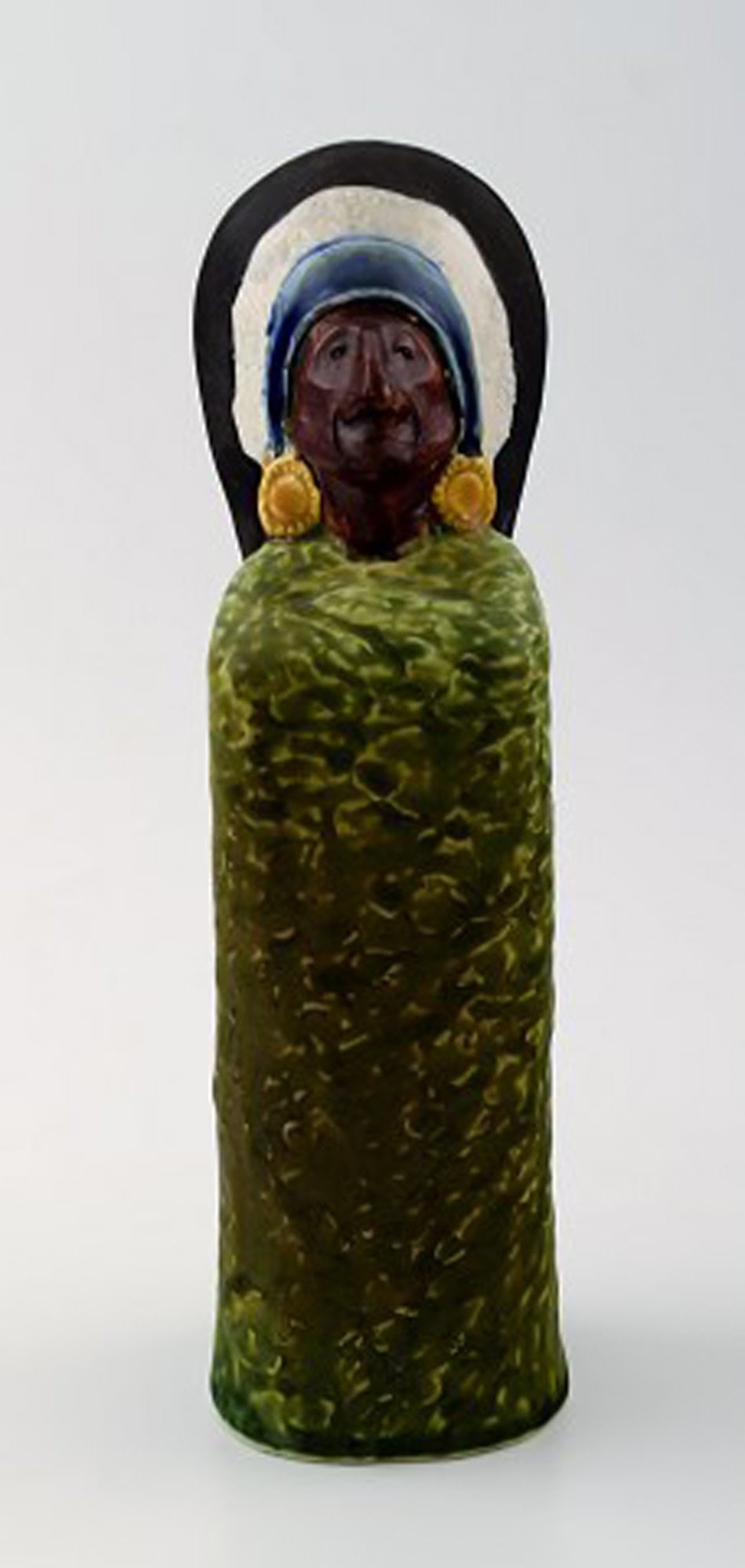 Rolf Palm, Hoganas, three Indians, unique ceramic figures. - 3