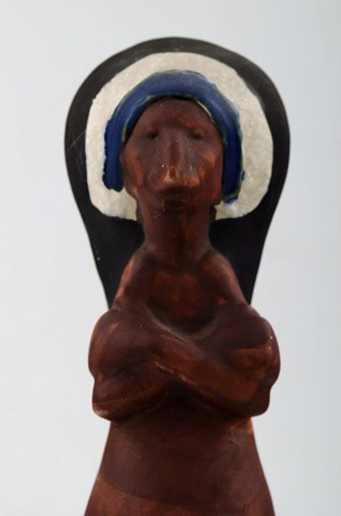 Rolf Palm, Hoganas, three Indians, unique ceramic figures. - 4