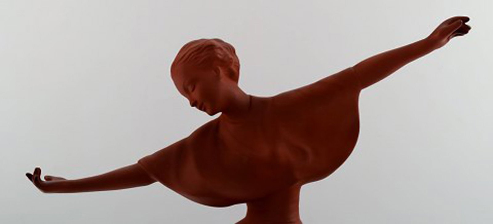 Keramos, Vienna, dancing woman, figure in red clay. Art Deco. - 5