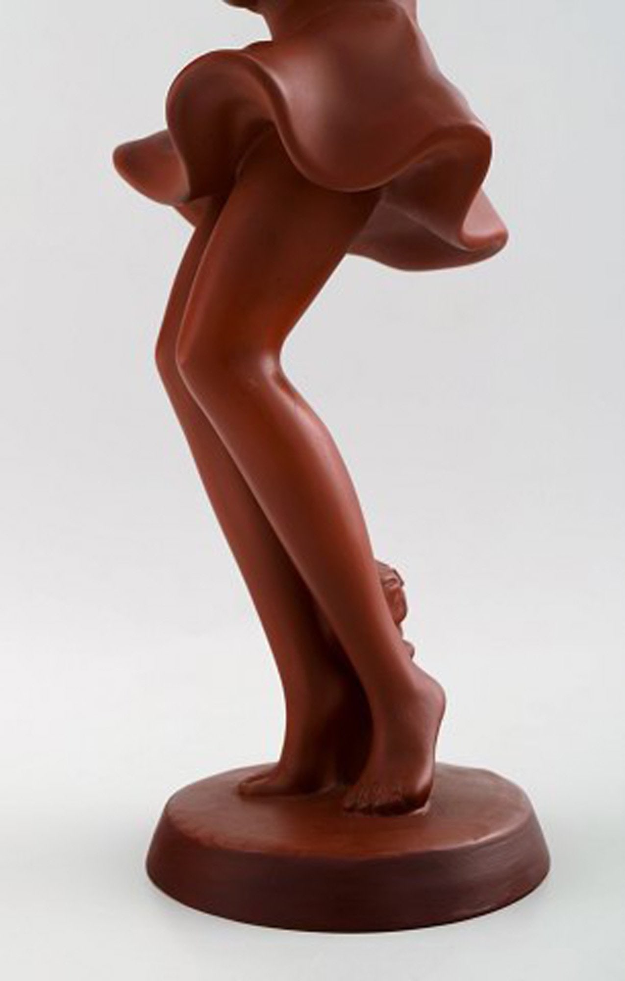 Keramos, Vienna, dancing woman, figure in red clay. Art Deco. - 6