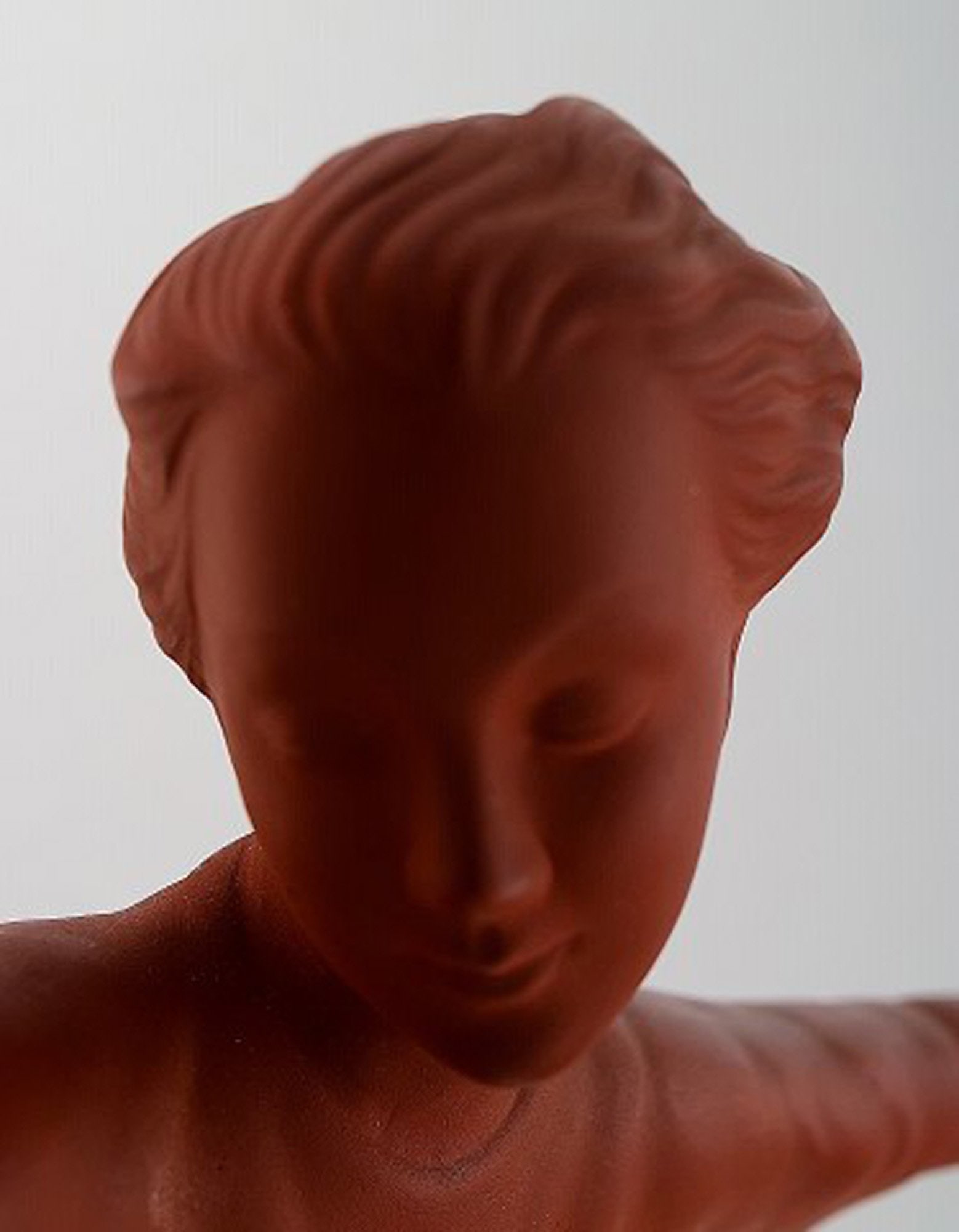 Keramos, Vienna, dancing woman, figure in red clay. Art Deco. - 8
