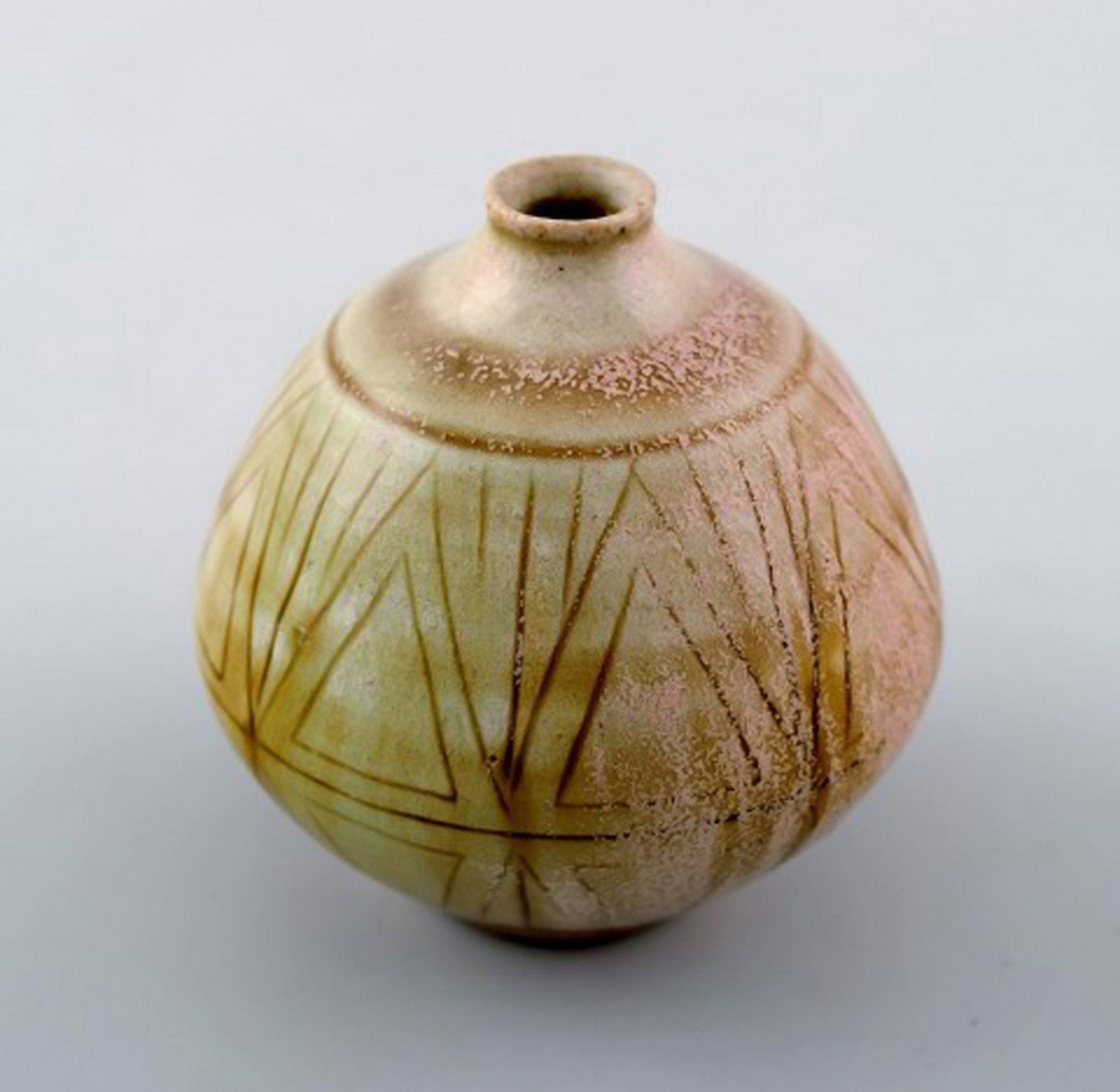 Ceramic vase Hoganas, Signed, John Andersson. - 4