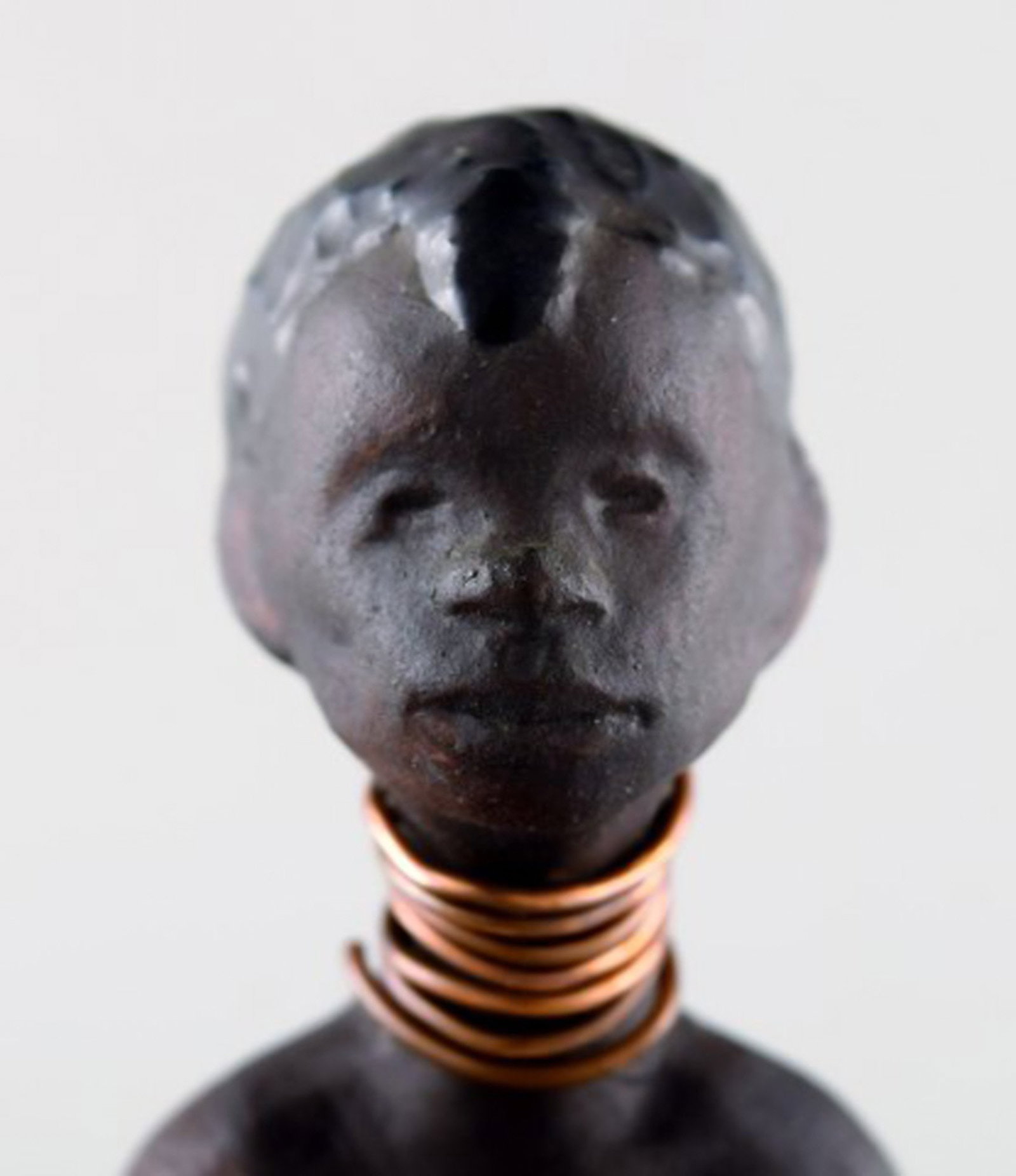 Rolf Palm, Hoganas, unique pottery figurine of chief. - 6