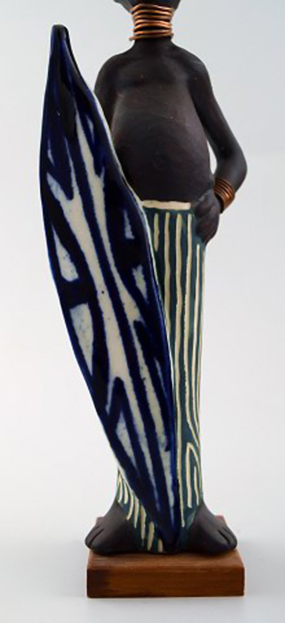 Rolf Palm, Hoganas, unique pottery figurine of chief. - 7